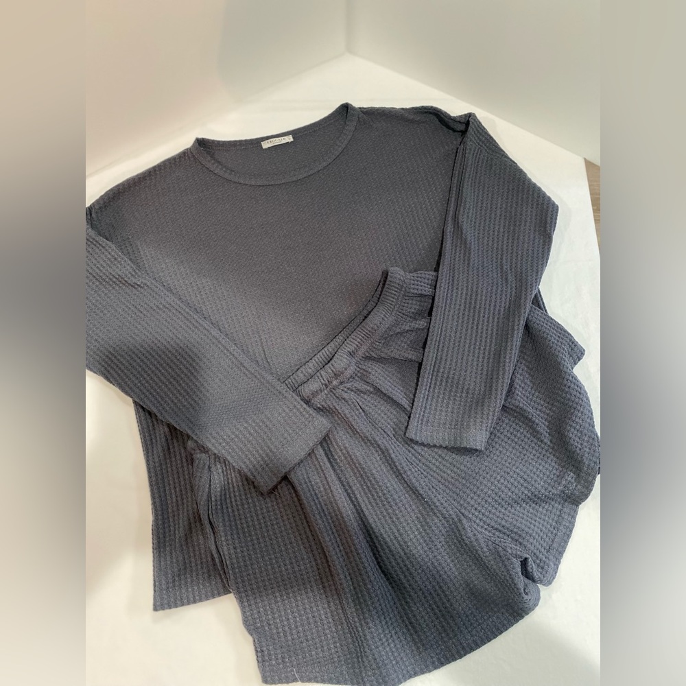 Ekouear Waffle Knit Lounge Set